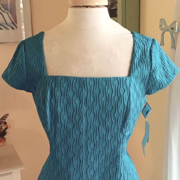 Adrianna Papell Textured Sheath Dress - Picture 2 of 12